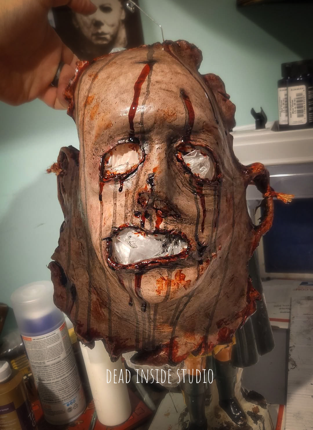 2022 Skinned Leatherface Mask Latex Blank