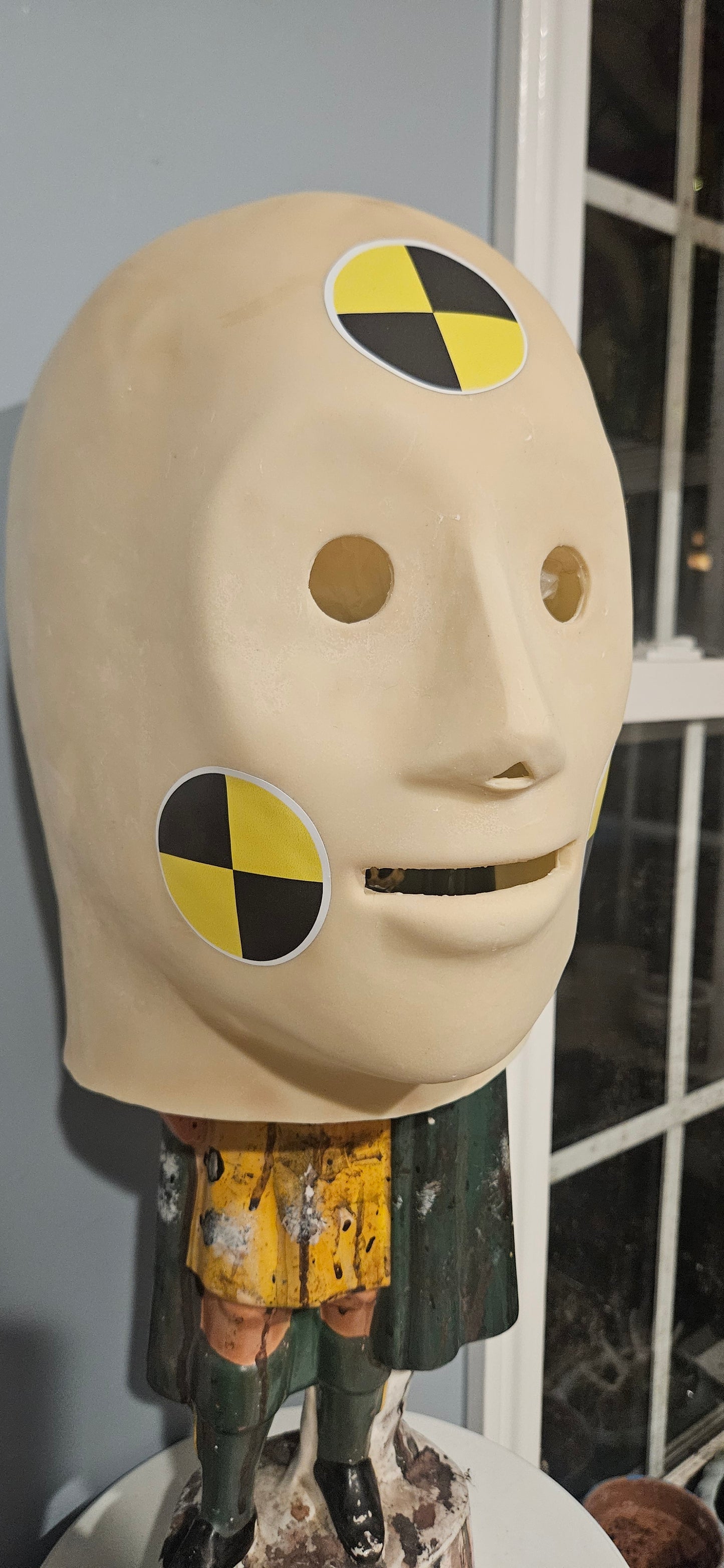 Crash Dummy Latex Mask
