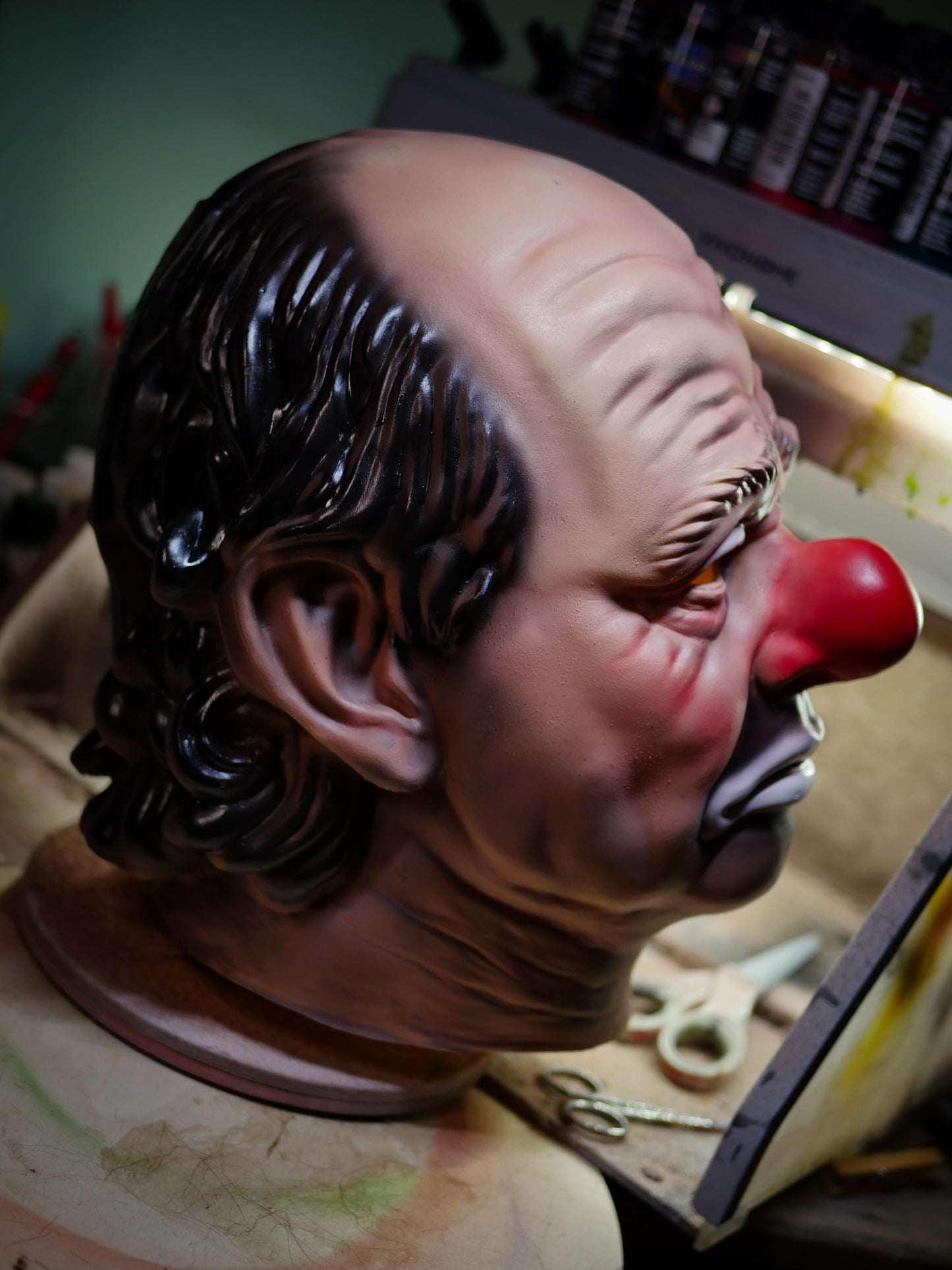 Vintage Sad Clown Latex Mask