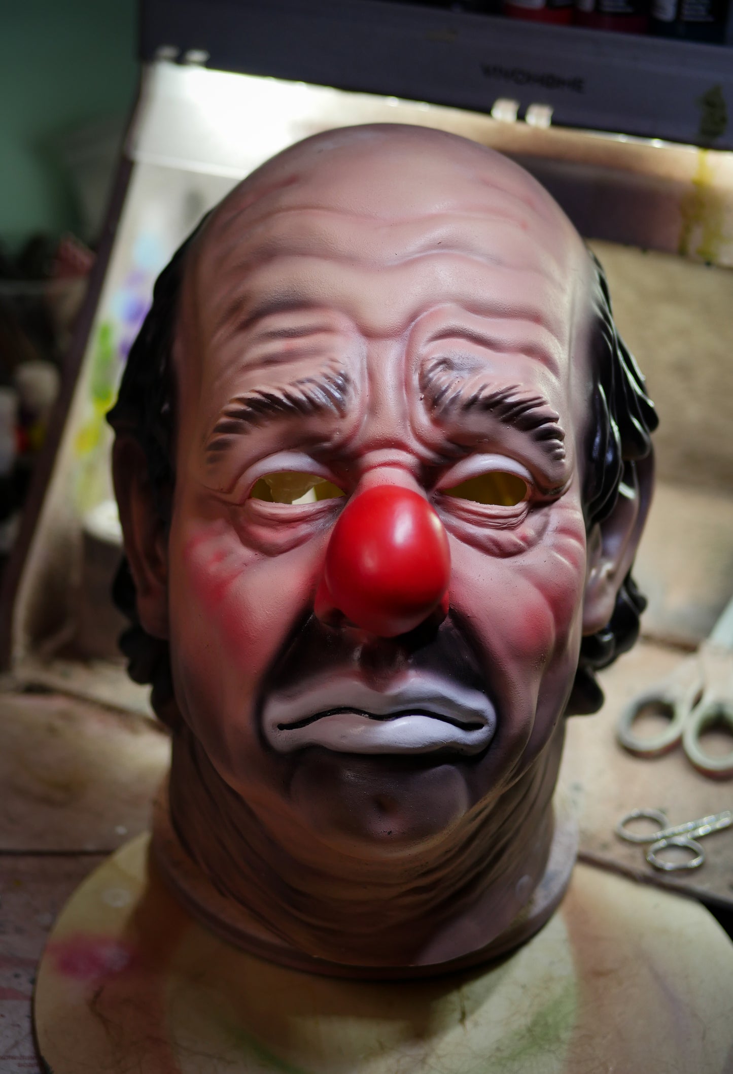 Vintage Sad Clown Latex Mask