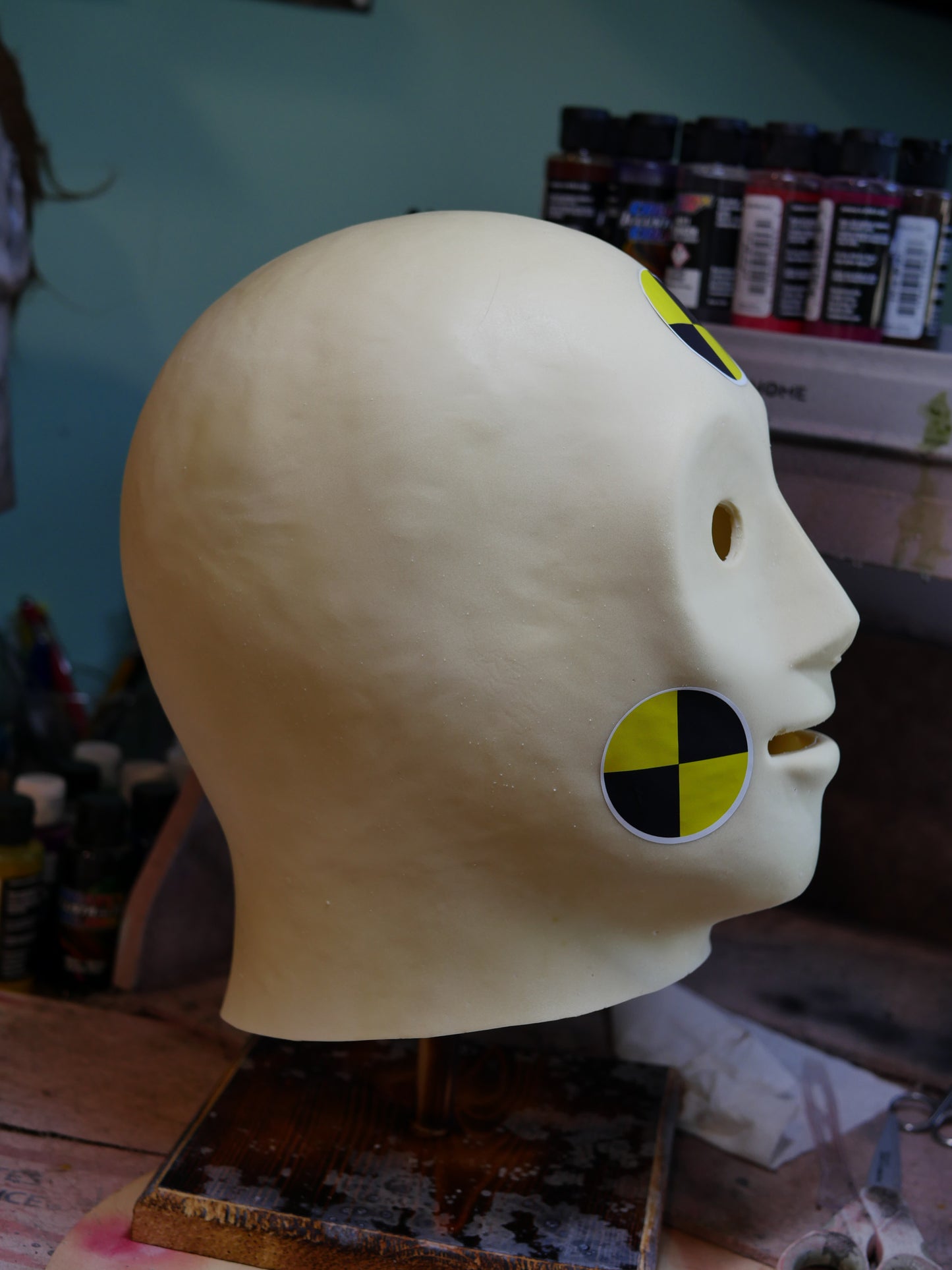 Crash Dummy Latex Mask