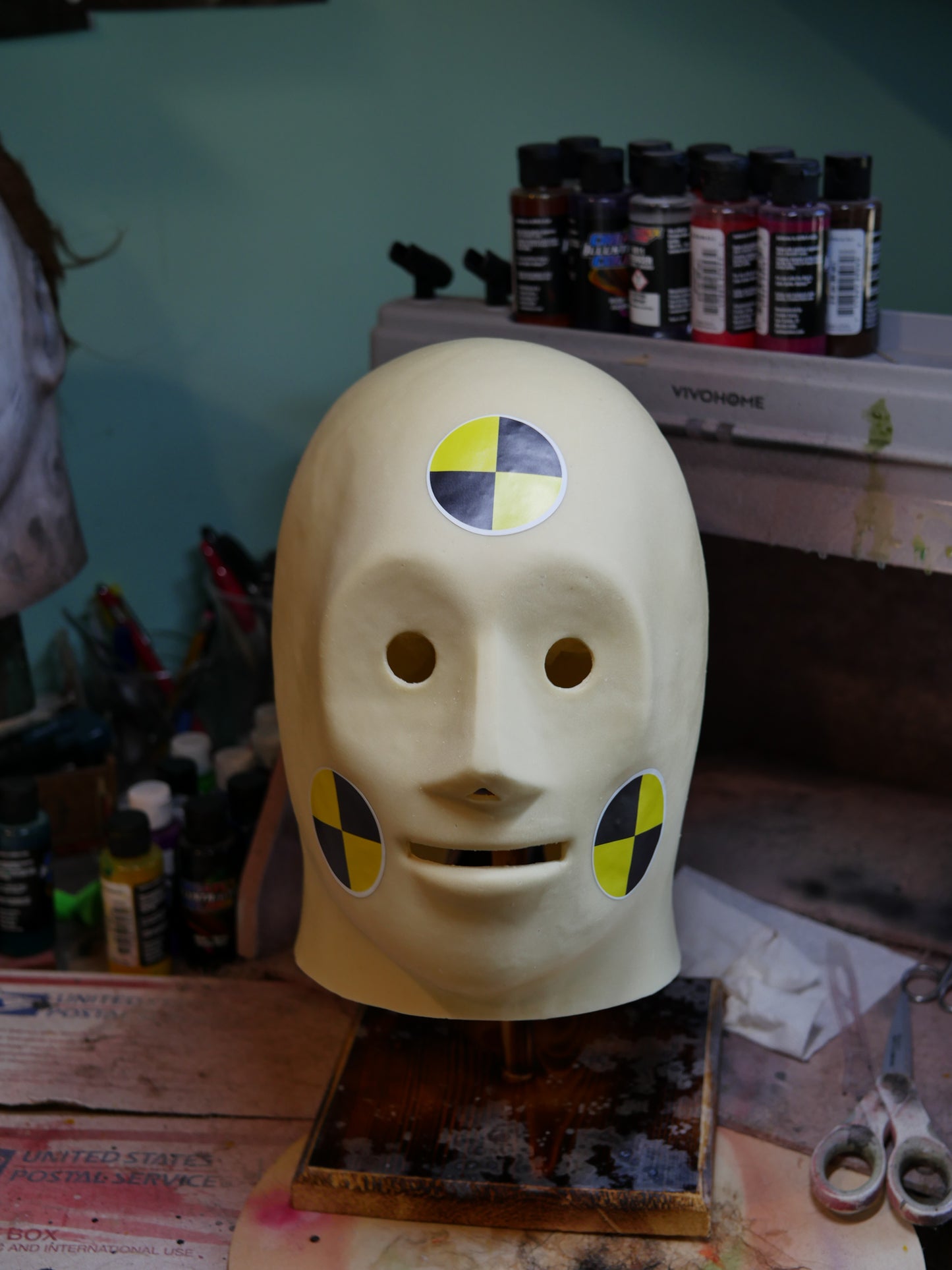 Crash Dummy Latex Mask